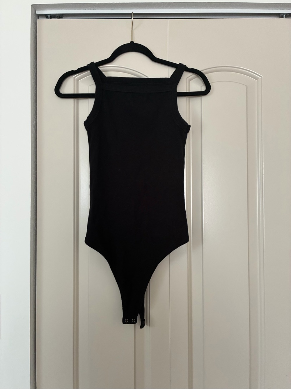 American Eagle Outfitters Black Tank-Style Bodysuit